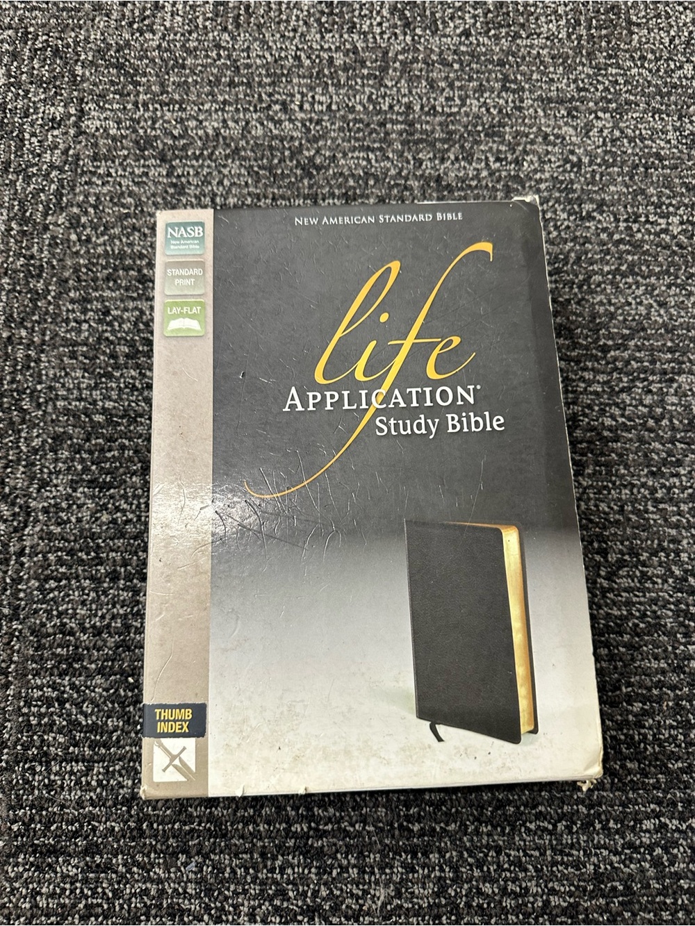 Zondervan NASB Life Application Study Bible Leather Bound Thumb Index 2000